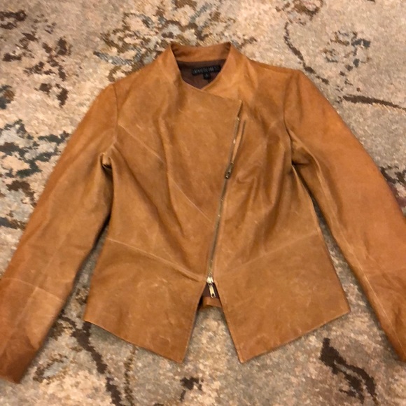 Lafayette 148 leather asymmetrical jacket - Picture 1 of 5